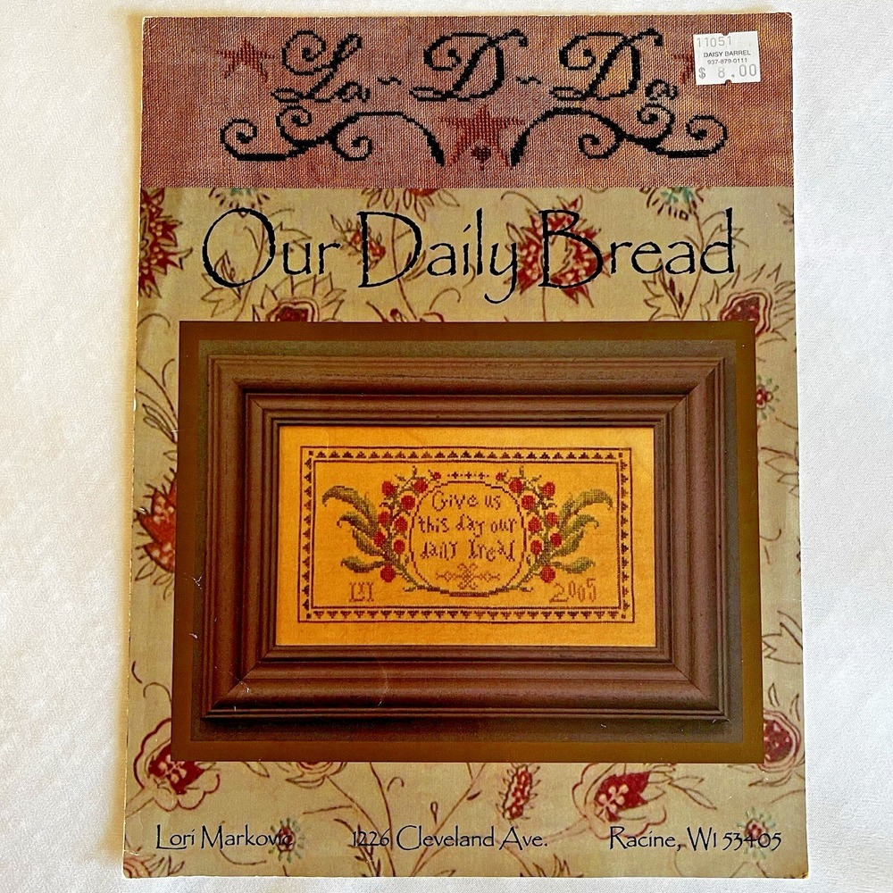 La D Da Our Daily Bread Cross Stitch Pattern Chart Lord's Prayer Christian